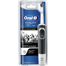 Oral-b vitality 100 pure clean elektrische Zahnbürste 1 schwarzer Bürstenkopf mit Holzkohleborsten
