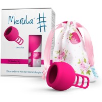 Merula, La coupe menstruelle pour les jours très forts, Cup one size, rose