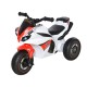 Tricycle Moto électrique Jouet pour enfants de 18 à 36 mois avec musique et phares Blanc et Rouge