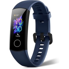 Smartwatch, wasserdichte Herzfrequenz-Smartwatch, Kalorien, Schrittzähler, SMS, Telefon, Ehrenband 5, blau