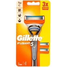 Gillette Fusion 5, Rasierer mit 3 aufladbaren Klingen, Anti-Friction-Rasierklingen, sanfte Mikropulsation für optimale Rasur
