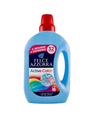 Felce Azzurra Lavatrice, Active Color, 32 lavaggi, formula proteggi colore
