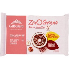 Zero Grano Kakao Haselnuss, Glutenfrei, Laktosefrei, 6 Packungen, 220 g, Galbusera