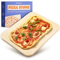 Pietra per pizza rettangolare per forno e barbecue, pietra refrattaria 38 x 30 cm, per cottura croccante