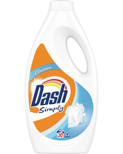 DASH, Waschmittel für die Waschmaschine, flüssig, Simply, 30 Waschgänge