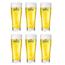 Biergläser 50 cl / 500 ml, Set mit 6 hochwertigen Biergläsern, Marke Heineken