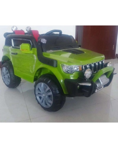 Elektroauto für Kinder, 12v, Jeep, 2 Sitze, mit Fernbedienung 2,4g, grün