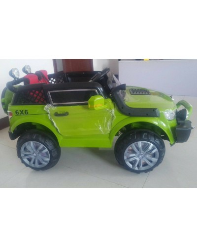 Elektroauto für Kinder, 12v, Jeep, 2 Sitze, mit Fernbedienung 2,4g, grün
