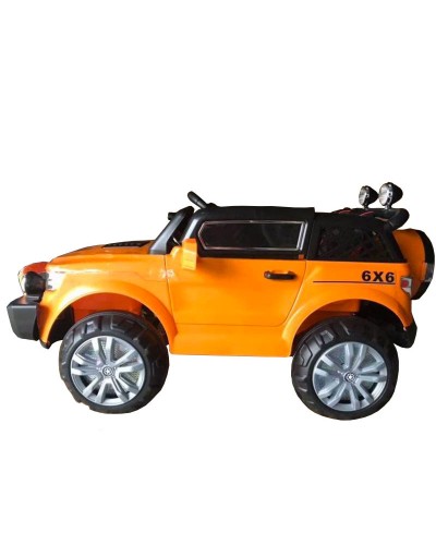 Elektroauto für Kinder, 12v, Jeep, 2 Sitze, mit 2,4g Fernbedienung, orange