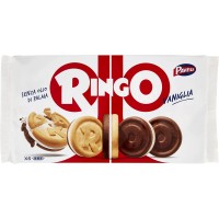 Ringo Snack, biscotti farciti con crema vaniglia, confezione da 6 snack Ringo, 330g