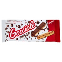 Gocciole Finger, Kekse mit Tropfen und Schokoladenboden