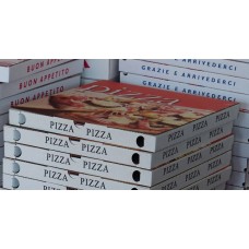 Boîte à pizza, 33 cm x 33 cm, paquet de 100 pièces
