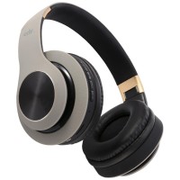 GroovePad, Cuffia Stereo Bluetooth con Microfono, colore grigio