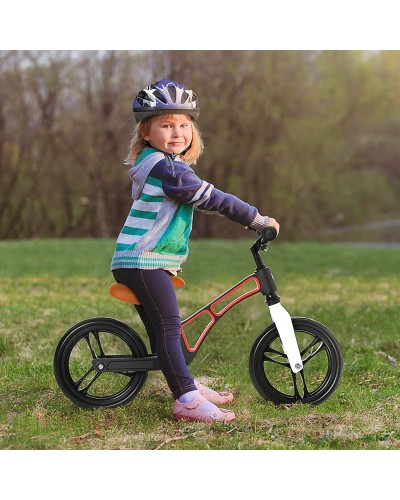 Fahrrad ohne Pedale für Kinder von 2-5 Jahren mit höhenverstellbarem Sitz und Lenker, Farbe schwarz