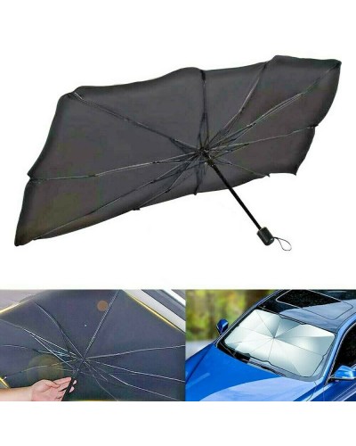 Sonnenschirm für Auto, Frontscheibe, zusammenklappbar, 140 x 79 cm, schwarz Sonnenschirm für Auto, Frontscheibe, zusammenklappbar, 140 x 79 cm, schwarz