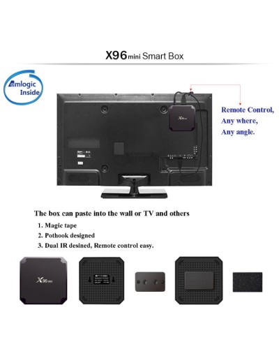 X96 mini 4K 2K UHD Output Smart TV BOX RAM 1GB, ROM 8GB Quad Core ARM Cortex A53 2GHz