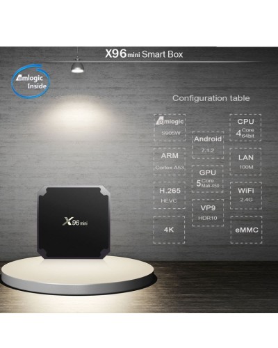 X96 mini 4K 2K UHD Output Smart TV BOX RAM 2GB, ROM 16GB Quad Core ARM Cortex A53 2GHz
