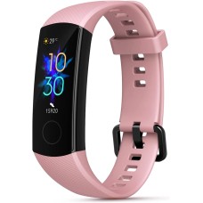 Smartwatch, wasserdichte Herzfrequenz-Smartwatch, Kalorien, Schrittzähler, SMS, Telefon, Ehrenband 5, Rose