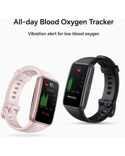 HONOR Band 7 Smartwatch 1,47-Zoll-AMOLED-Bildschirm, SpO2, Herzfrequenz, Stressmonitor, Schlafmonitor, Workout-Modus, 5ATM Activity Tracker, Farbe Black Meteorite