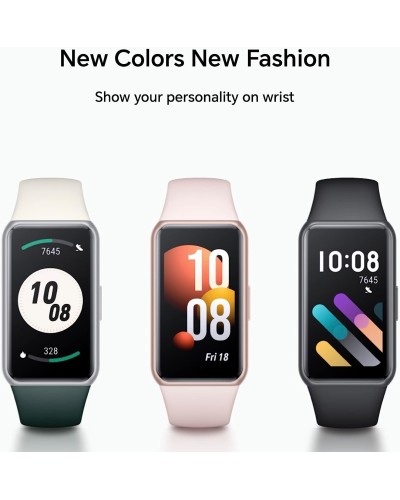 HONOR Band 7 Smartwatch 1,47-Zoll-AMOLED-Bildschirm, SpO2, Herzfrequenz, Stressmonitor, Schlafmonitor, Workout-Modus, 5ATM Activity Tracker, Farbe Black Meteorite