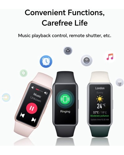 HONOR Band 7 Smartwatch 1,47-Zoll-AMOLED-Bildschirm, SpO2, Herzfrequenz, Stressmonitor, Schlafmonitor, Workout-Modus, 5ATM Activity Tracker, Farbe Black Meteorite