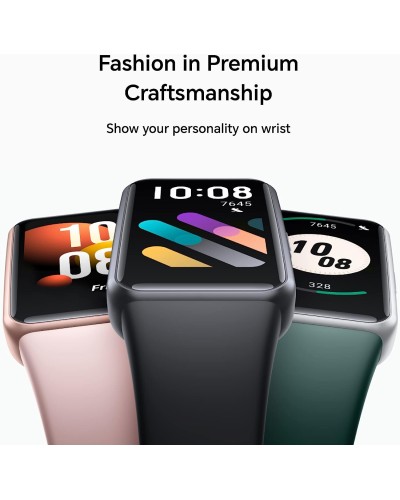 HONOR Band 7 Smartwatch 1,47-Zoll-AMOLED-Bildschirm, SpO2, Herzfrequenz, Stressmonitor, Schlafmonitor, Workout-Modus, 5ATM Activity Tracker, Farbe Black Meteorite