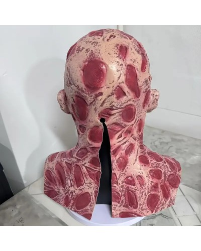 Freddy Krueger Rote Full-Face Horror Maske mit Narben & Tattoos