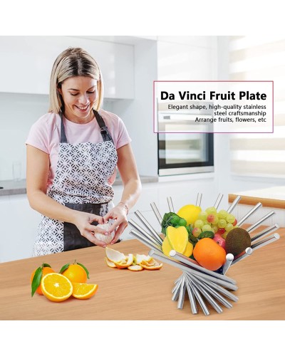 Obstkorb, Tischobstkorb, modern kreativ faltbar, Edelstahl, für Speisekammer und Tischdekoration Obstkorb, Tischobstkorb, modern kreativ faltbar, Edelstahl, für Speisekammer und Tischdekoration