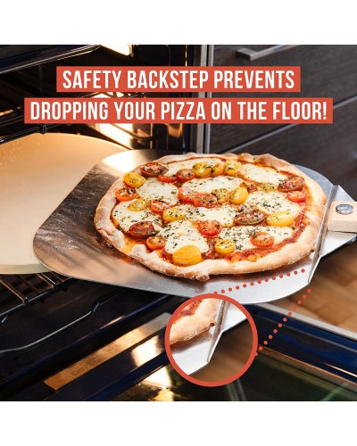 Aluminium Pizzaschaufel, Aluminium, mit klappbarem Holzgriff, leicht zu verstauen, langlebig Aluminium Pizzaschaufel, Aluminium, mit klappbarem Holzgriff, leicht zu verstauen, langlebig