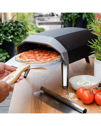 Aluminium Pizzaschaufel, Aluminium, mit klappbarem Holzgriff, leicht zu verstauen, langlebig Aluminium Pizzaschaufel, Aluminium, mit klappbarem Holzgriff, leicht zu verstauen, langlebig
