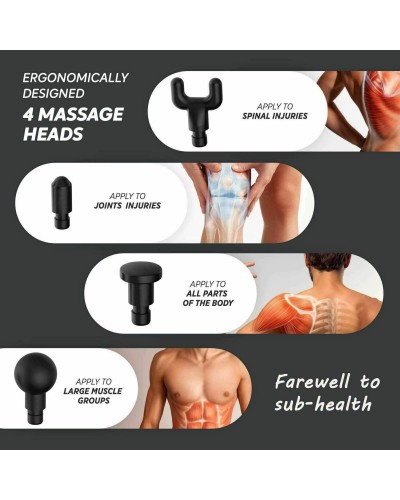 Massagepistole mit Perkussionsvibrationen, Muskelmassagegerät Massagepistole mit Perkussionsvibrationen, Muskelmassagegerät