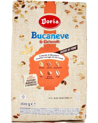 Bucaneve 6 Getreidekekse, DORIA, 300 g-Packung Bucaneve 6 Getreidekekse, DORIA, 300 g-Packung