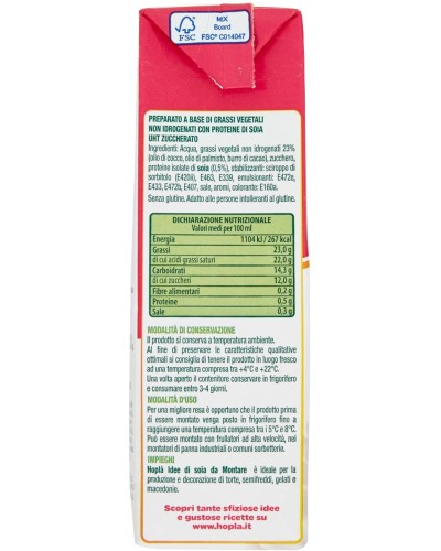 Hoplã, Schlagsahne, Soja-Ideen, 100% pflanzlich, 500 ml