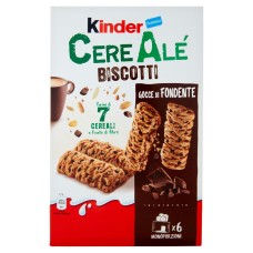 Kinder Cereale' Kekse, dunkle Schokoladenstückchen, 7 Getreidemehl mit Ballaststoffquelle, 6 Einzelportionen