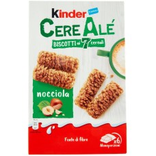 Kinder Cereale' Kekse, Haselnuss, 7 Getreidemehl mit Ballaststoffquelle, 6 Einzelportionen