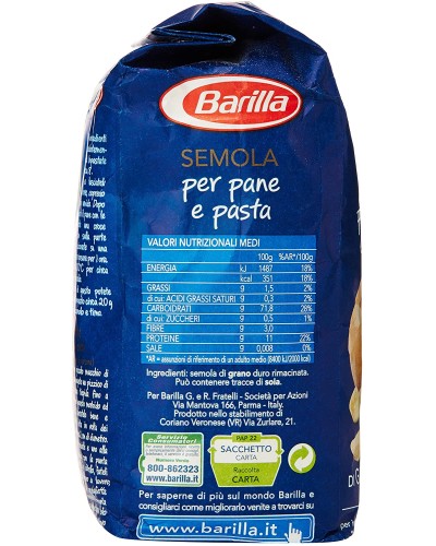 Barilla wieder gemahlener Hartweizengrieß 1 kg