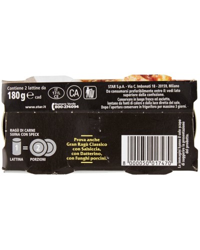 Gran Ragù Star mit Speck, 2 x 180g Gran Ragù Star mit Speck, 2 x 180g