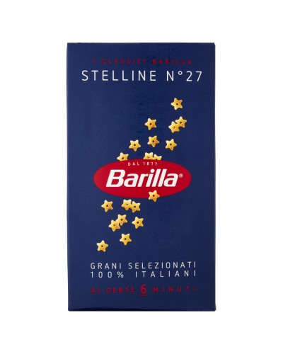 Barilla Pasta Stelline Nr. 27, Hartweizt Grieß, Die Klassiker, 500g