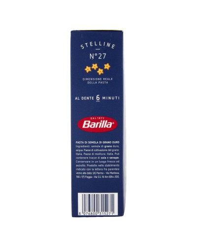 Barilla Pasta Stelline Nr. 27, Hartweizt Grieß, Die Klassiker, 500g Barilla Pasta Stelline Nr. 27, Hartweizt Grieß, Die Klassiker, 500g