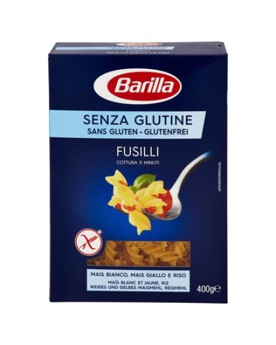 Glutenfreie Barilla Fusilli Pasta, 400 gr