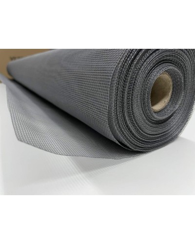 Moskitonetz aus Fiberglas, Farbe grau, Maschen 18x16, Rolle 30 Meter, sehr gute Qualität, für feste Gestellnetze, Höhe 150 cm