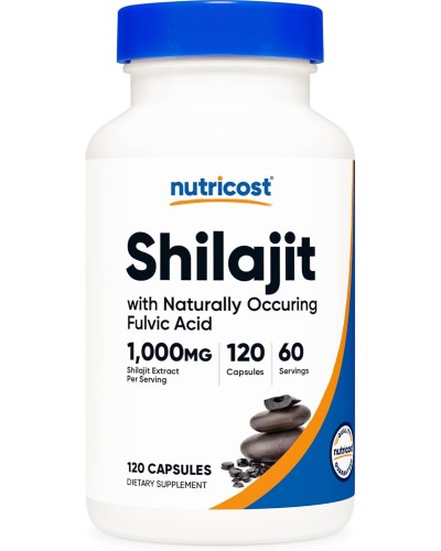 Flasche Nutricost Shilajit 1 000 mg 120 Kapseln