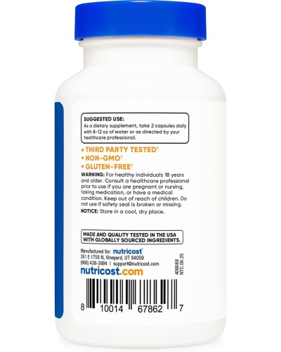 Flasche Nutricost Shilajit 1 000 mg 120 Kapseln