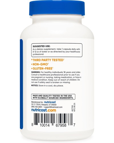 Nutricost Yohimbine HCl 5 mg 240 Kapseln Flasche