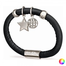 Armband für Damen, Folli Follie, Schwarz, 16 cm, aus Leder