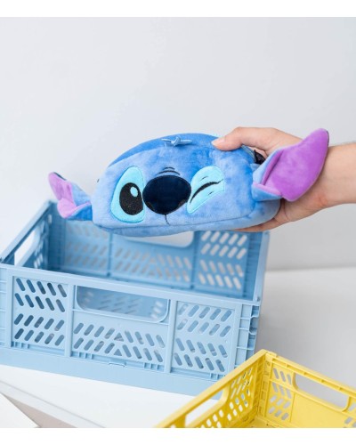Plüschetui, Mittelschule, Mädchen, Disney Stitch, 20x9x5cm Stoff