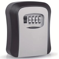 Sicherer Schlüsselkasten, Metall-Außenkasten, mit Code-Kombination, ideal für Schlüsselaufbewahrung, Metall-Material