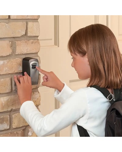 Sicherer Schlüsselkasten, Metall-Außenkasten, mit Code-Kombination, ideal für Schlüsselaufbewahrung, Metall-Material