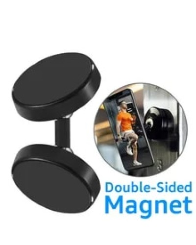 Doppelte Magnethalterung für Mobiltelefon, für Fitnessstudio, mit Doppelmagnet, schwarz Doppelte Magnethalterung für Mobiltelefon, für Fitnessstudio, mit Doppelmagnet, schwarz