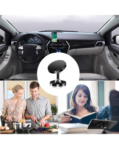 Doppelte Magnethalterung für Mobiltelefon, für Fitnessstudio, mit Doppelmagnet, schwarz Doppelte Magnethalterung für Mobiltelefon, für Fitnessstudio, mit Doppelmagnet, schwarz